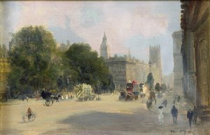 午後早く、ホワイトホール、ロンドン 作： George Hyde Pownall