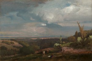 アルバン丘陵から接近する嵐 作： George Inness