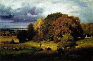 秋のオークス、ca。 1878年。 作： George Inness