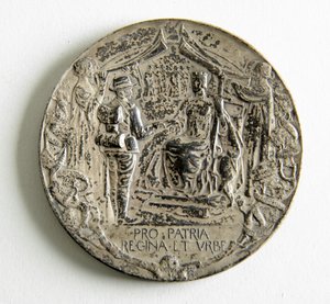 亥の子戦争からの市帝義勇軍の帰還を記念したメダル 作： George James Frampton