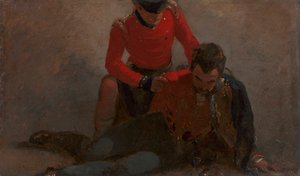 第 7 騎兵連隊の将軍に付き添う第 42 代ハイランダー、おそらくヘンリー ウィリアム ベイリー、初代アクスブリッジ伯爵、後に初代アングルシー侯爵：「ウォータールーの戦い」の研究