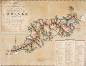 ジョージ・キングの測量によるトルトラ島の平面図 作： George King