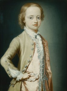 本の肖像画。ウィリアムネイピア、1735年、8歳、4分の3の長さ、グリーンコートを着用、1735年 作： George Knapton