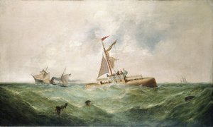 1877年、クレオパトラの針（ファラオ・トゥトモシス3世（第18王朝）の時代に作られたエジプトのオベリスクにつけられたニックネーム）がイギリスに運ばれる。 作： George Knight
