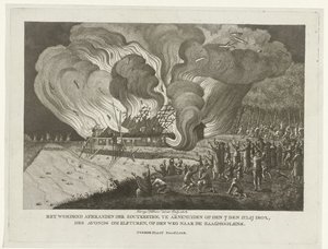1802 年 7 月 7 日、アルネマイデンの塩の鎖の火事 作： George Kockers
