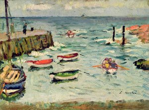 夏の日、ラルゴ（油彩・パネル） 作： George Leslie Hunter