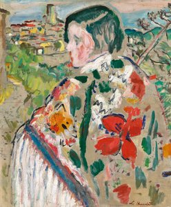 ショールの女の子、 作： George Leslie Hunter