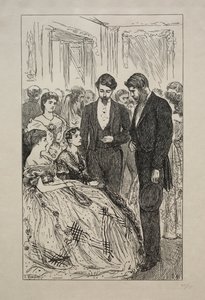 何もないことについての大騒ぎ、1866年。 作： George Louis Palmella Busson Du Maurier