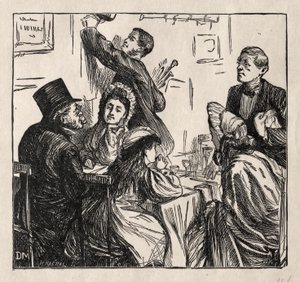 リフレッシュメント - 大展示会で 作： George Louis Palmella Busson Du Maurier