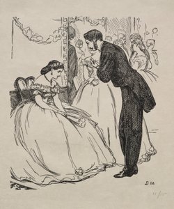 廃墟の歌、1863年。 作： George Louis Palmella Busson Du Maurier