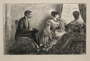 ホワイトカメリア、1868年。 作： George Louis Palmella Busson Du Maurier