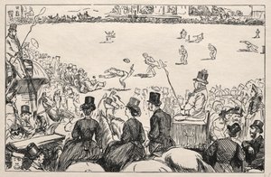 大学でのクリケット試合、1862年。