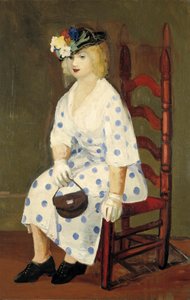 水玉模様のドレス 作： George Luks