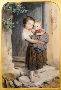 少女と子供 作： George Manson