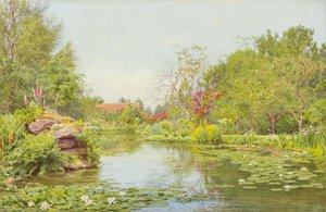 百合の池（水彩画）