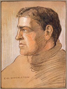 アーネスト・シャクルトン卿による「南極の心臓」からのシャクルトンの肖像（1874-1922）c.1909