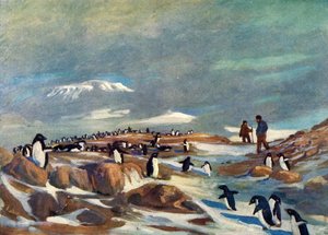 ペンギンの帰還、c1908、1909。 作： George Marston