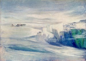 クレバスの間のデポ党、c1908、1909。 作： George Marston