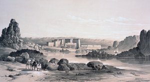 フィラエ、南を見る、エジプト、1843 作： George Moore