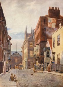 チャーチ・ストリート、南方向（カラーリトグラフ） 作： George Moore Henton
