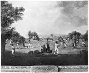 クリケットの試合、18世紀1912年。 作： George Morland