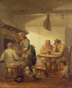 カントリーフォークバイアンインファイアー、1796 作： George Morland