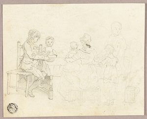 食卓を囲む家族 作： George Morland