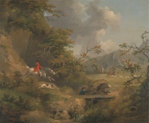 丘陵地帯での狐狩り 作： George Morland