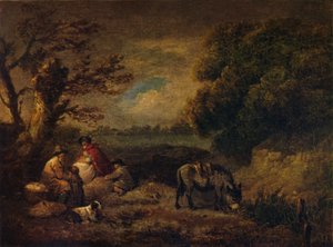 ロバで休んでいるジプシー、1795 作： George Morland