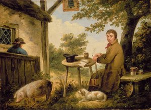 ベルインの外のアーティストの肖像 作： George Morland