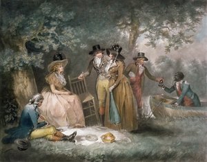 ウィリアムワード（1766-1826）によって刻まれた釣り人のリパス、パブ。 JRスミス、1789年（メゾチント彫刻） 作： George Morland