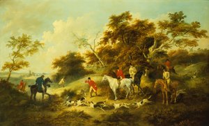キツネの死（キャンバスに油彩） 作： George Morland