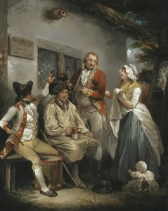 新兵のトレパニング、c。 1790年。 作： George Morland