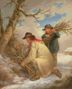 雪の小枝採集者 作： George Morland