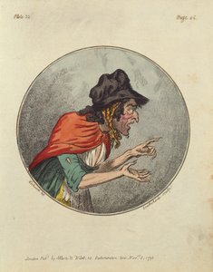 アイザック・クルックシャンクによってエッチングされた老婆の漫画 作： George Moutard Woodward