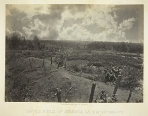 ジョージア州アトランタの戦場、No. 2、1864 年 7 月 22 日。 作： George N. Barnard