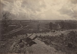 レサッカの戦場、ジョージア第 4、1860 年代。 作： George N. Barnard