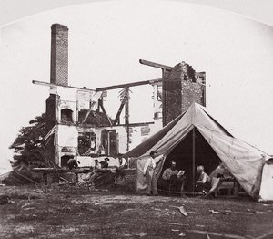 ブルラン、ヘンリー夫人の家、1861 年 7 月 21 日、1861 年。 作： George N. Barnard