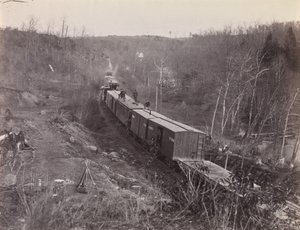 ブルラン。 オレンジとアレクサンドリア R.R.、ユニオン ミルズ近く、1861 ～ 65 年。 作： George N. Barnard