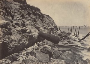 フォート サンプターの外観、1860 年代。 作： George N. Barnard