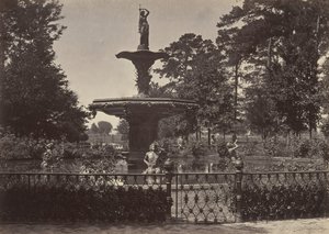 噴水、サバンナ、ジョージア州、1860 年代。 作： George N. Barnard