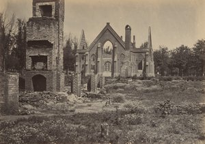 1860 年代、サウスカロライナ州コロンビアの廃墟。 作： George N. Barnard