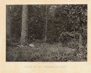 ジョージア州、マクファーソン将軍の死の場面（シャーマンのキャンペーンの写真集より 作： George N. Barnard