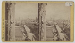 1871年のシカゴ火災後のクラークストリートの立体写真 作： George N. Barnard