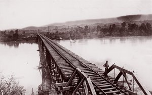 ブリッジポートのテネシー川、カリフォルニア州。 1864年。 作： George N. Barnard
