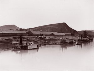 チャタヌーガ 81 ルックアウト マウンテン スパー、カリフォルニア州のテネシー川。 1864年。 作： George N. Barnard