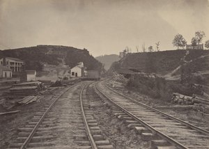 1860 年代、ジョージア州、北を望むアラトゥーナ峠。 作： George N. Barnard