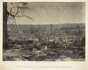 ジョージア州ピーチ ツリー クリークの戦場、186466。 作： George N. Barnard
