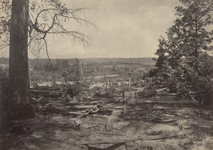 ピーチ ツリー クリークの戦場、ジョージア州、1860 年代。 作： George N. Barnard