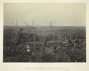 ジョージア州ケネソー山の眺め、1866 年。 作： George N. Barnard